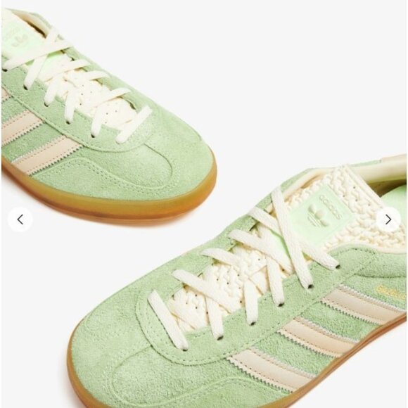 Adidas Women's Gazelle Indoor Suede 'Semi Green Spark Size 8.5 - Picture 3 of 6